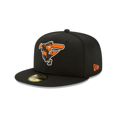 Black Baltimore Orioles Hat - New Era MLB Clubhouse Collection 59FIFTY Fitted Caps USA6734812